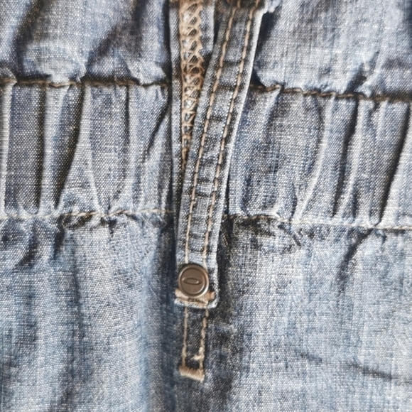 Oakley Light Denim Chambray Button-Up Coat Small - Picture 11 of 11